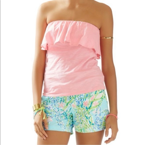 NWT! Lilly Pulitzer Wiley Tube Top in Hubba Bubba Pink Size Small - Picture 1 of 12